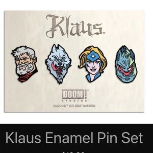 Klaus Boom Studio pins Dan Mora Klaus, Lilli, enchanting Snowmaiden, henchman